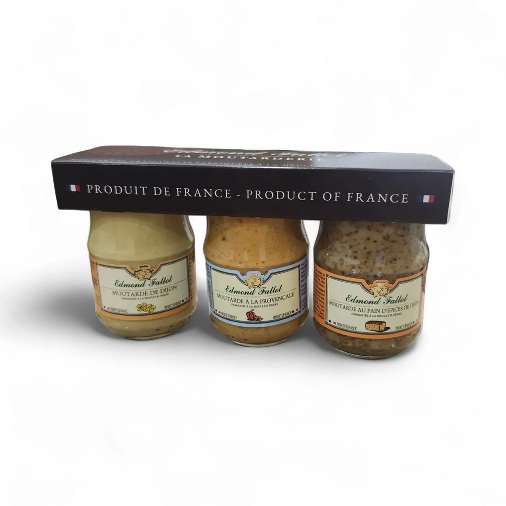 Edmond Fallot — Pack dégustation Moutardes de Dijon Véritables (3×100ml)
